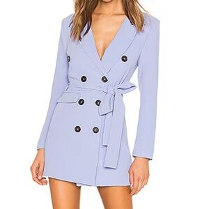 Lovers + Friends Lavender Double-Breasted Dress